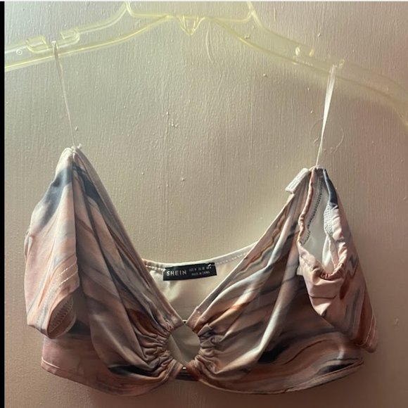 Marble O-Ring Bardot With Asymmetrical Skirt (M) - Picture 3 of 6